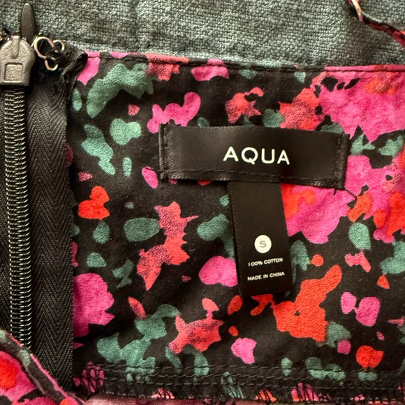 Bloomingdale's Aqua Floral Midi Dress S - Picture 6 of 7